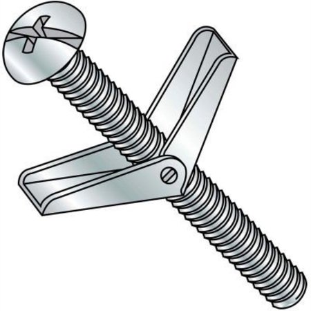 KANEBRIDGE 5/16X6  Combination Round Head Toggle Bolt Zinc, Pkg of 25 3196TBCR